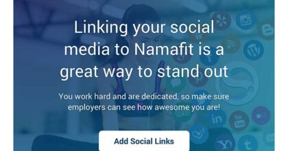 Link your social media to your professional Namafit page