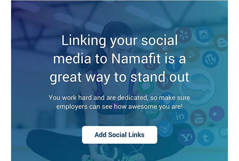 Link your social media to your professional Namafit page