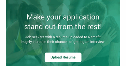 upload your yoga, fitness, dance teacher resume to namafit