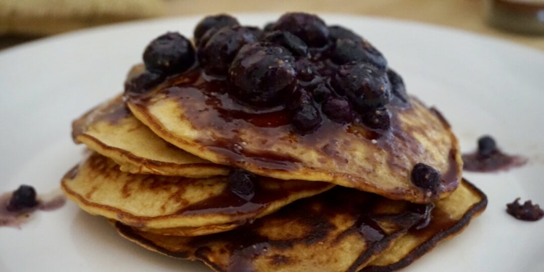 Guilt-Free Blueberry Banana Protein Pancakes