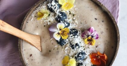 Cacao Nibs-Banana Nicecream Bowl Recipe