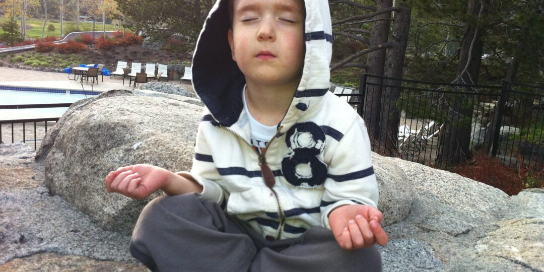 child meditating