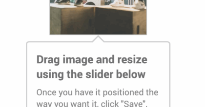 drag image and resize using the slider