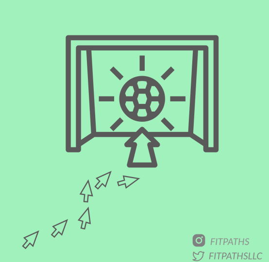 arrows leading to goal